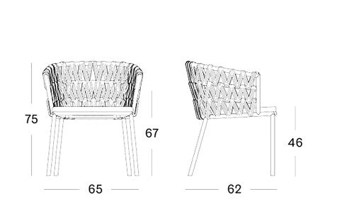 2 Esszimmerstühle Leo (für den Außenbereich)