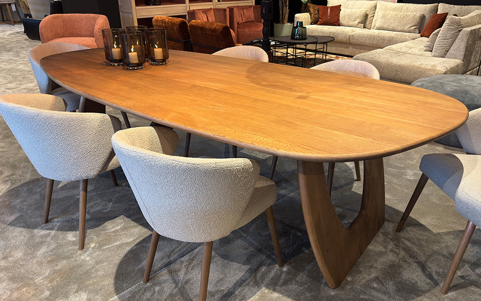 Eettafel Bali + 6 Popsy stoelen