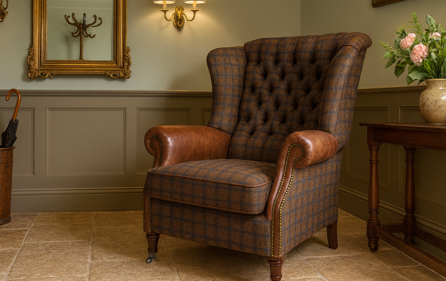 Fauteuil Lewis capiton