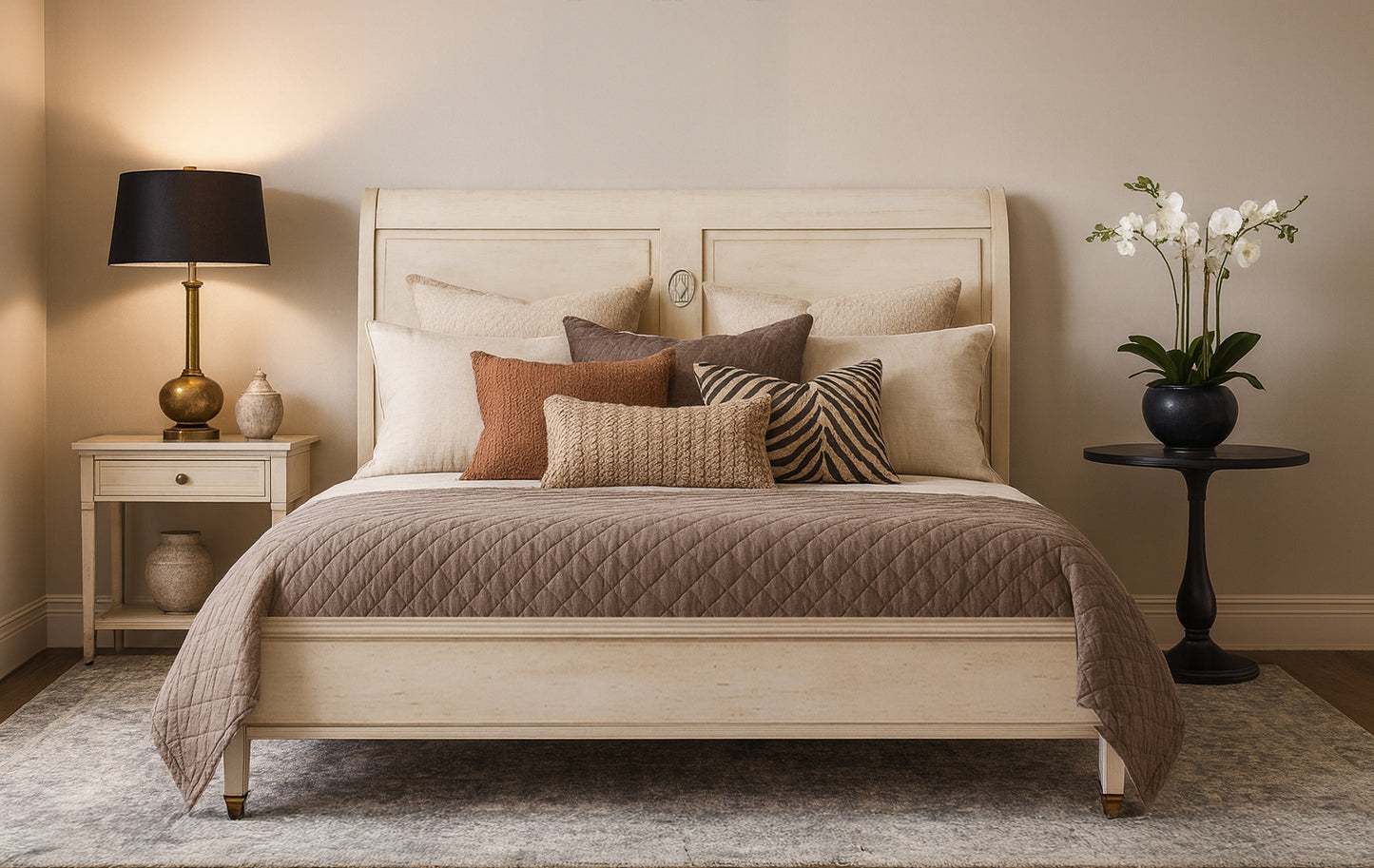 Bed Directoire creme