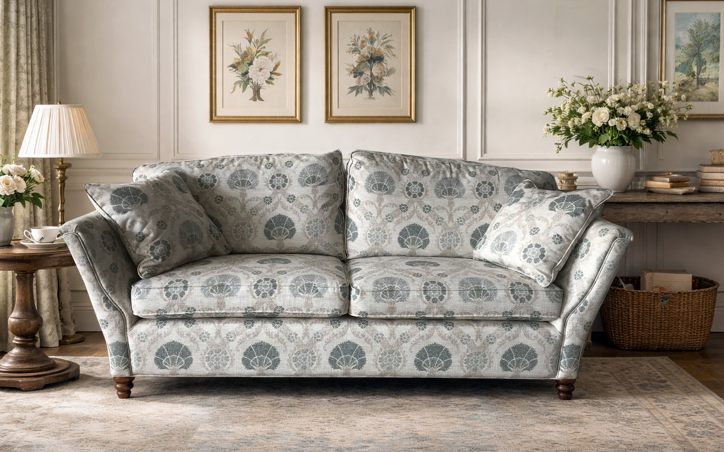 Bank Brighton beige/blauw